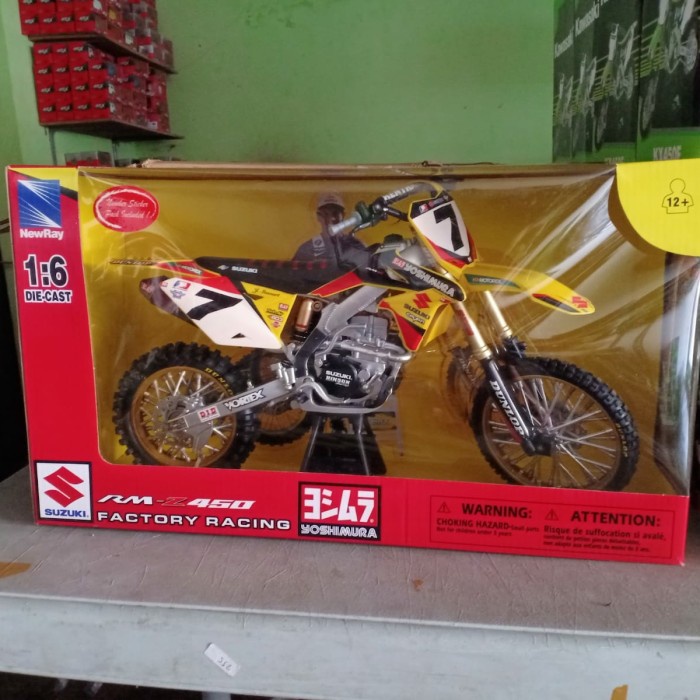 ✨New Diecast Miniatur Motor Trail Suzuki Rm 450 Skala 1:6 Terbaru