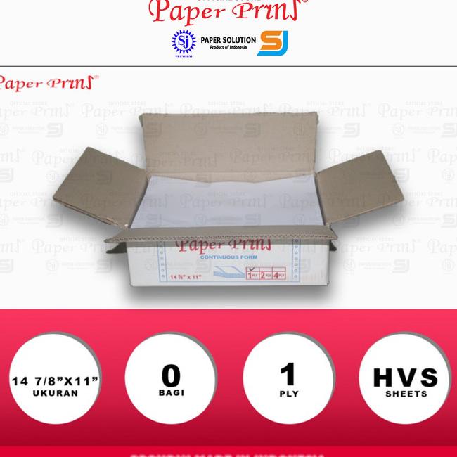 

Paperpryns Kertas Continuous Form 1PLY HVS 14 7/8" x 11" |Top|Best