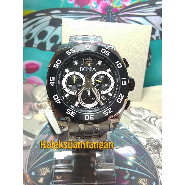 ✅Ready Jam Tangan Pria Bonia Bpt193-1635C Silver Hitam Original Terbaru