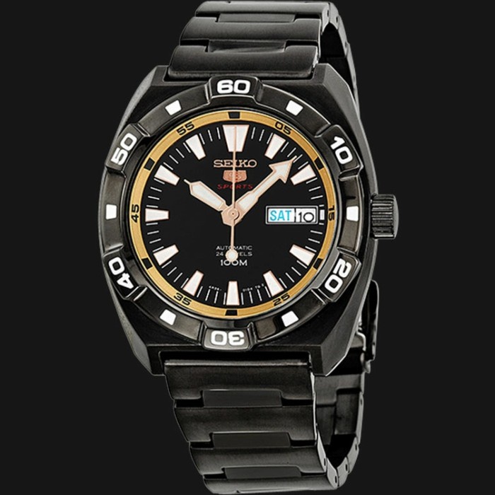 ✅Ori Jam Tangan Pria Seiko 5 Full Black Srp287K1 Original 100 Lumibrite Terbatas