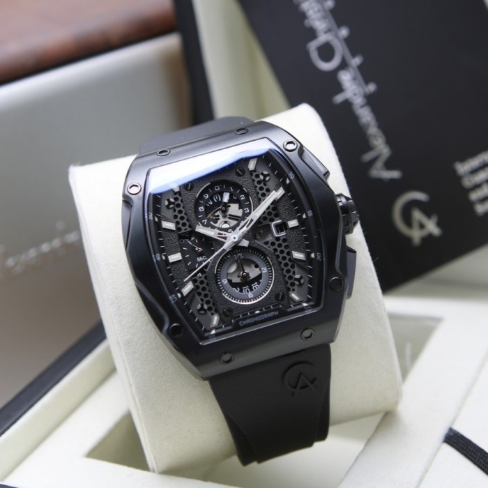 ✅Ori Jam Tangan Pria Alexandre Christie Ac 6608 Mc Original Full Black Bisa Sameday