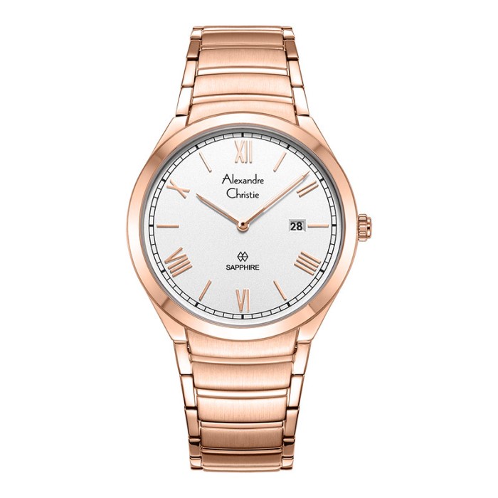 ✅Ori Jam Tangan Pria Alexandre Christie Ac 8561 Md Brgsl Men Silver Dial Bisa Gojek