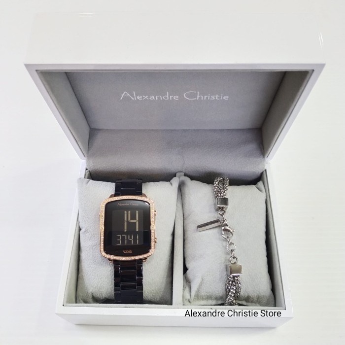 ✅New Alexandre Christie 9380 Ac 9380 Ac 9380 Black Rosegold Wanita Original Terbaru