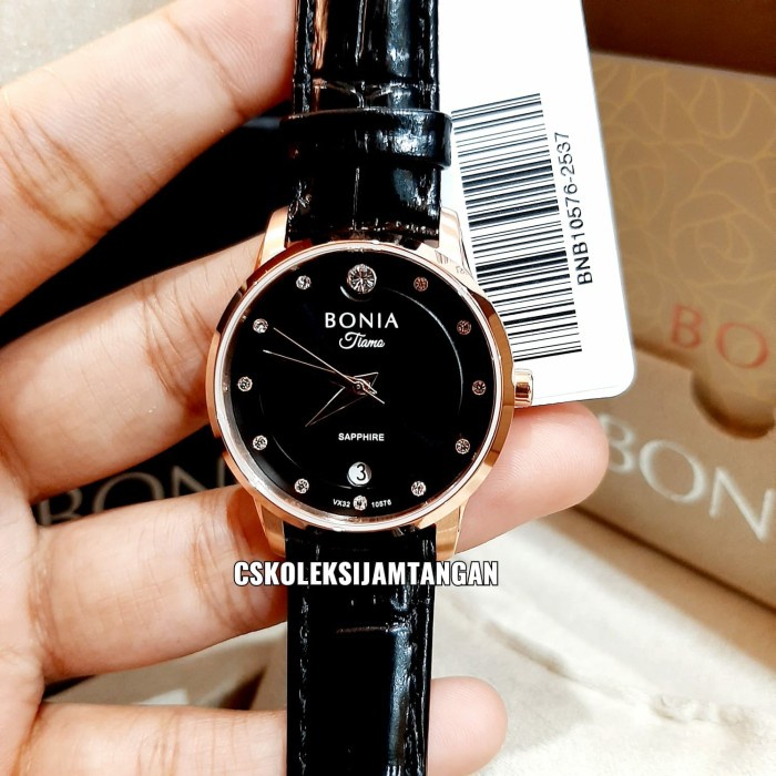 ✅New Ori Jam Tangan Wanita Bonia Bnb10576 -2537 Sapphire Rosegold Black Origina Terbaru