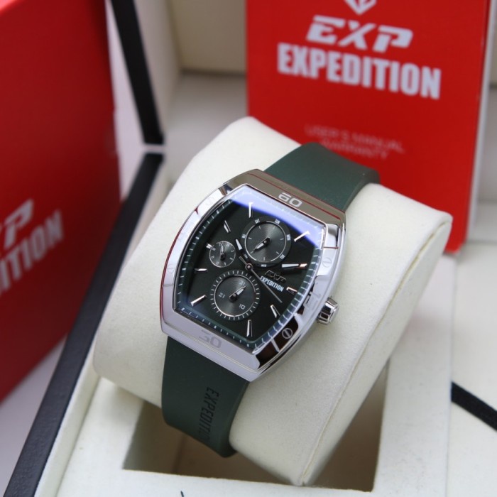 ✅Baru Jam Tangan Expedition Wanita Exp 6800 / E6800 Original - Green Silver Berkualitas