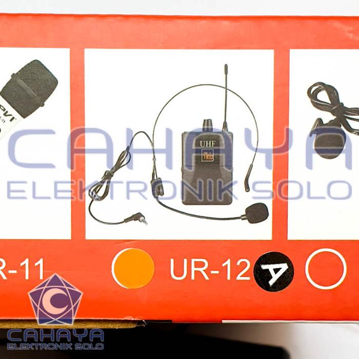 Mic Headset Wireless PVI UR-12 Audio UR 12 Nirkabel Kepala Best Seller