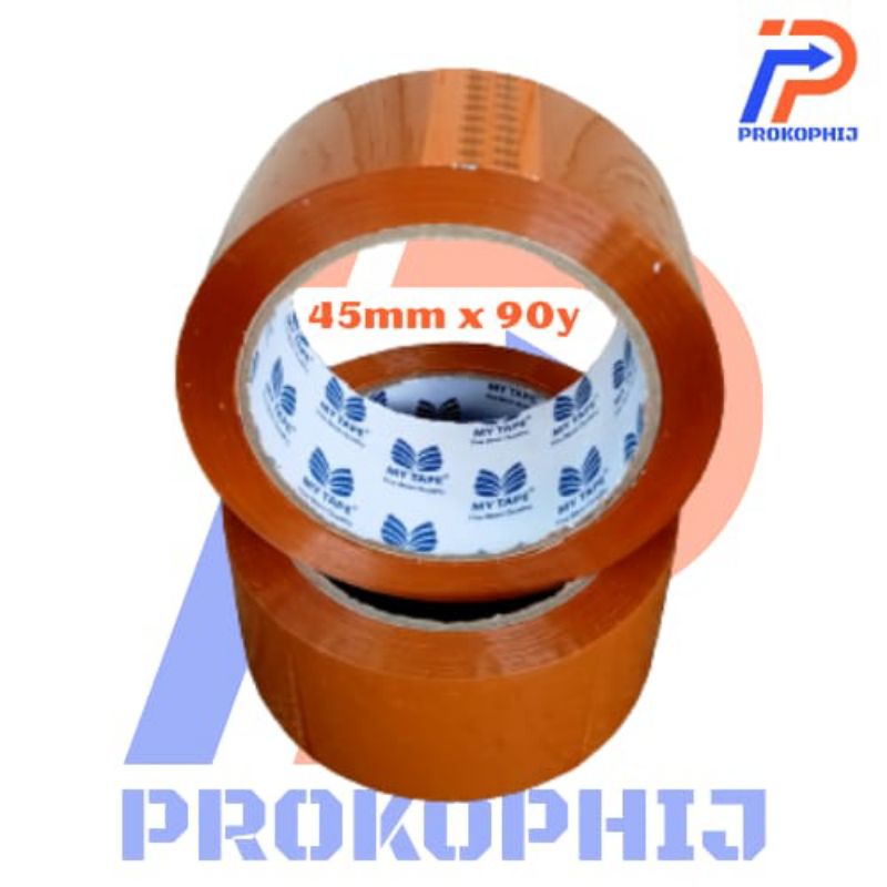 

Lakban Coklat 45mm x 90Yard 82Meter Full Lakban Mytape Lakban 2inch Kualitas Daimaru