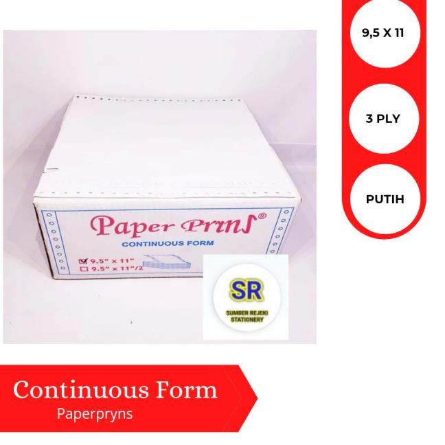 

PAPERPRYNS CONTINUOUS FORM ( 9,5 X 11 ) 3 PLY PUTIH |Top|Best