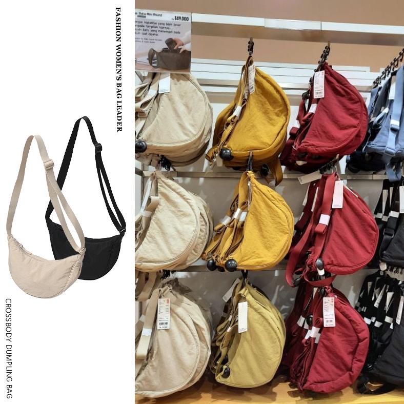 CD CodReadyTas Bahu Cewek Uniqlo Wanita Mini Kanvas Tas Selempang Wanita Warna Solid Casual Round Sh