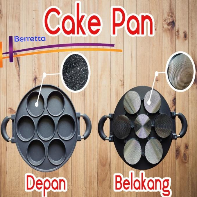 Cetakan Kue 7 Lubang Anti Lengket / cetakan kue lumpur / martabak mini