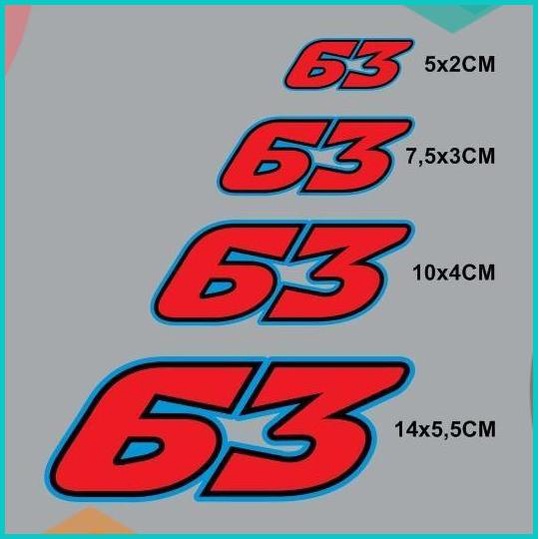 

Cutting Sticker 63 Pecco Francesco Bagnaia Motogp Stiker Motor Satuan