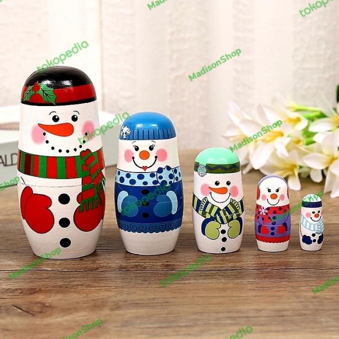 

Best Sales Boneka Rusia Matryoshka Snowman Natal Christmas Kado Natal Snowman Original