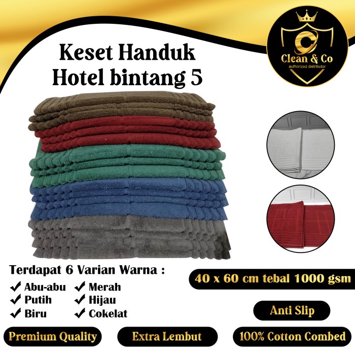 Promo Paket 4 Pcs Keset Handuk Tebal Polos Gramasi 1000 Gsm