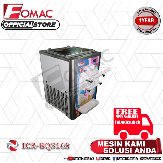 Mesin Pengolah Soft Ice Cream ICR-BQ316S FOMAC 3 Tuas