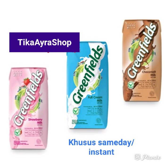 

Greenfields Uht 200Ml Isi 24 Pcs