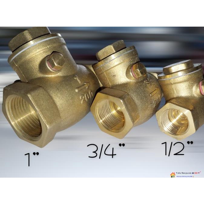 Klep Tabok Kuningan /Swing Check Valve Onda