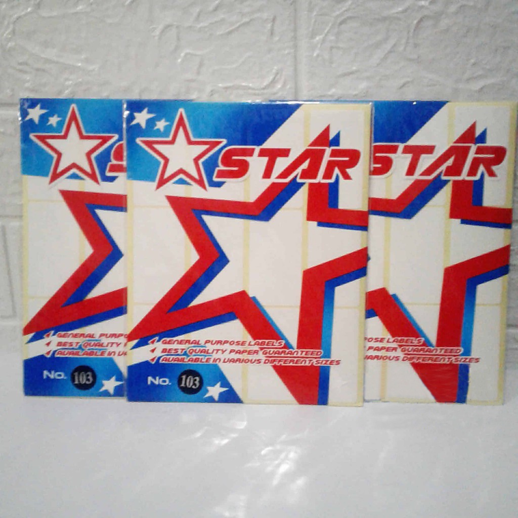 

STICKER LABEL STAR NO. 103