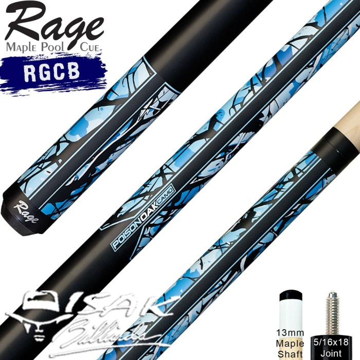 Termurah Rage Rgcb Pool Cue - 13 Mm Maple Billiard Stick Stik Biliar Players
