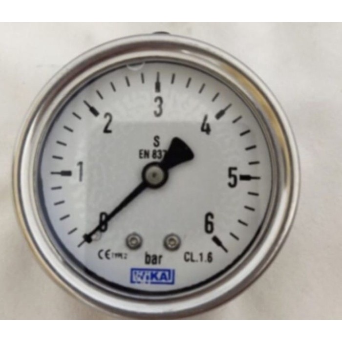 ✅Termurah Pressure Gauge Wika 25 Inch 0-6Bar Full Ss Drat 1/4Npt Model Payung Diskon