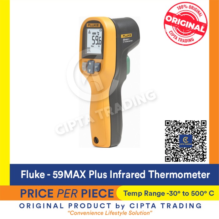 ✅Ready Fluke - Thermometer - Fluke 59 Max Infrared Thermometer Bisa Sameday