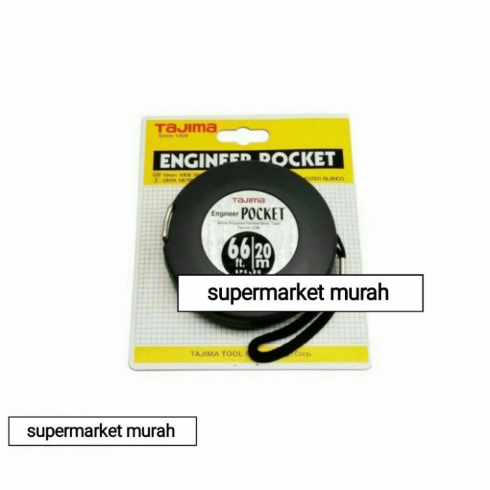 ✅Original Tajima Meteran 20 Meter Besi Polyester - Pocket Engineer 66Ft 20M Ori Berkualitas