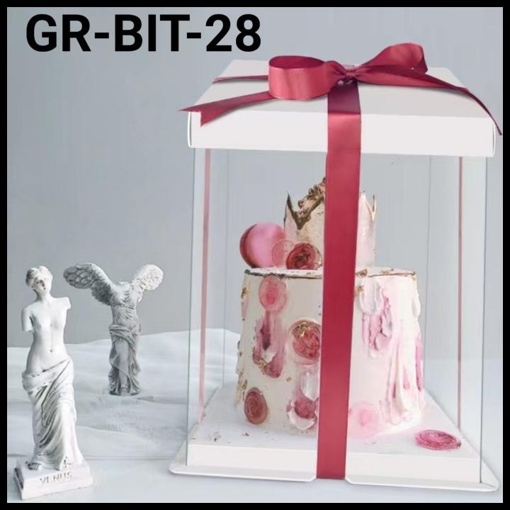 

DISKON GR-BIT-28 KOTAK DUS CAKE GLASS MIKA SANGJIT BOX KUE SESERAHAN 28CM !!!!!