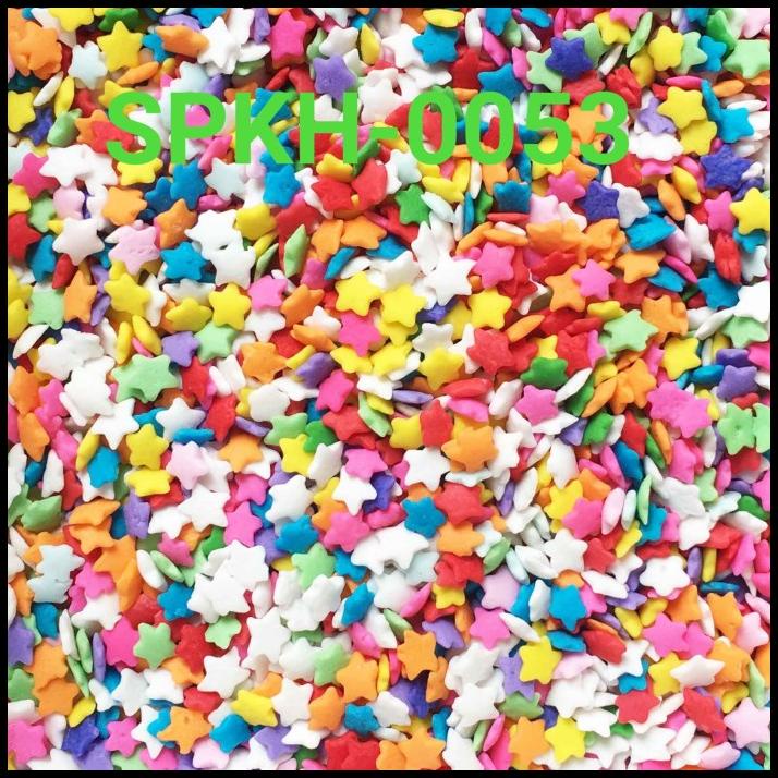 

DISKON SPKH-0053 SPRINKLES SPRINKLE SPRINKEL 500GR BINTANG CONFETTI RAINBOW