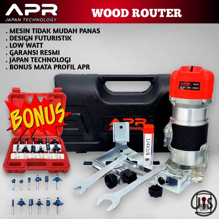 uciha Mesin Profil Wood Trimmer 6mm Kayu Router Pahat ukir trimer -Lulas G