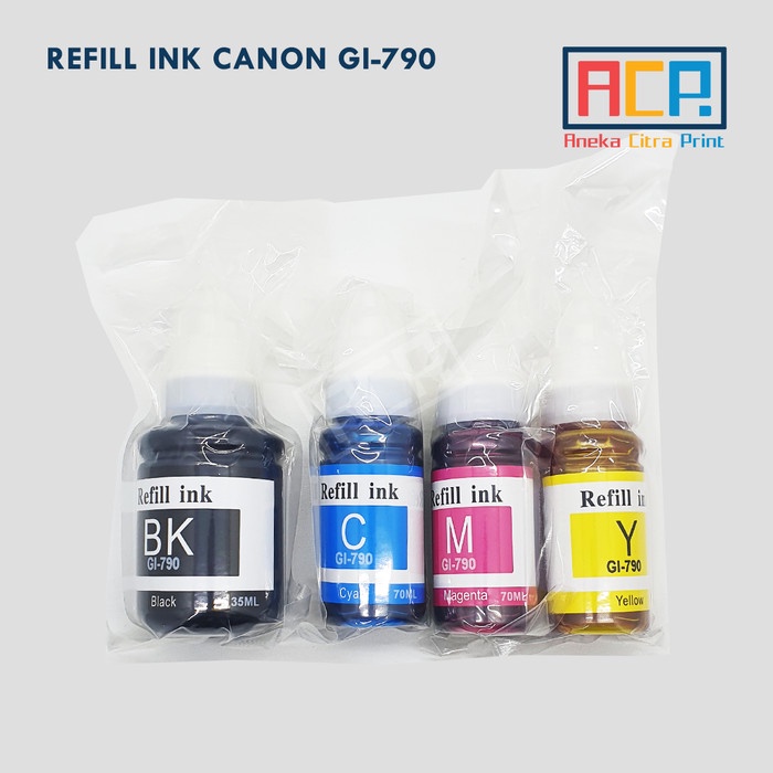 

Acp Refill Ink Gi-790 - Tinta Dye Canon G1000 G2000 G3000 Set