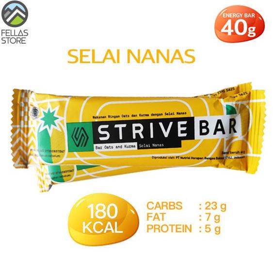 

NEW SALE !!! Strive - Energy Bar Bite 40g Selai Nanas