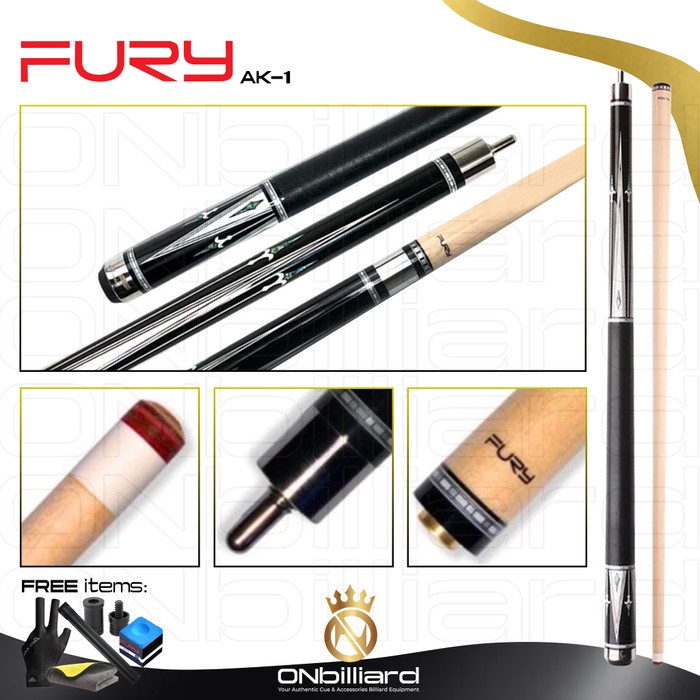 BESTPROMO Termurah Stick Billiard Fury Ak Series Ak-1 Ak-2 Cue / Stik Billiar Fury Ak
