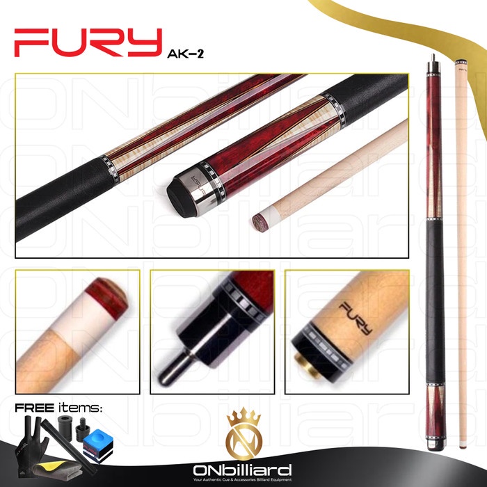 NEW DEALS Termurah Stick Billiard Fury Ak Series Ak-1 Ak-2 Cue / Stik Billiar Fury Ak