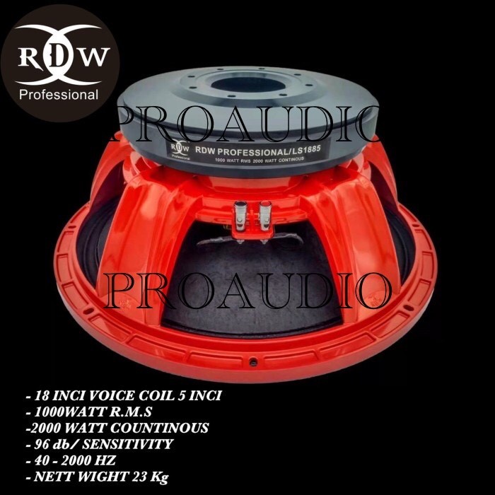 {NurulShop} Speaker Komponen Componen Subwoofer 18 RDW LS 1885 /RDW LS1885 Diskon
