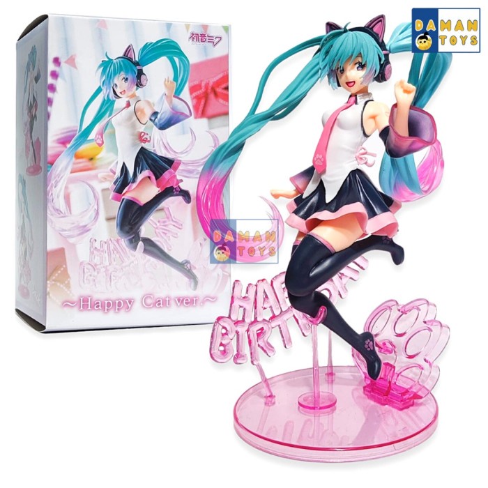 FIGURE HATSUNE MIKU HAPPY CAT BIRTHDAY 2021 VOCALOID ANIME PAJANGAN - HATSUNE 2021