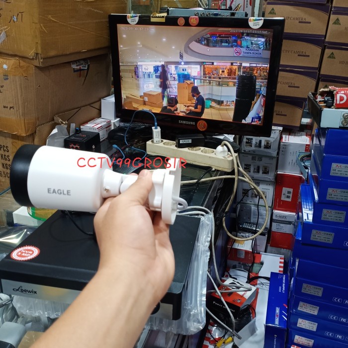 Kamera Cctv Outdoor Ip Cam Onvif 4Mp Full Color Ip Kamera Cctv