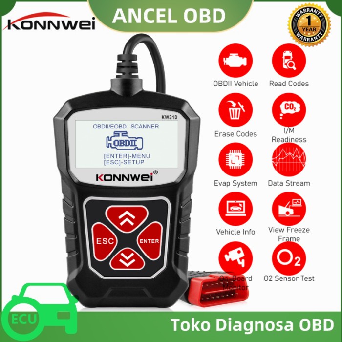 Konnwei Kw310 Mobil Obd2 Scanner Scan Engine Untuk Toyota/Isuzu/Vw Kode Hm026
