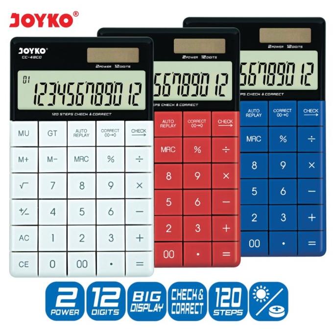 

Calculator Kalkulator Joyko CC-48CO 12 Digits CheckCorrect