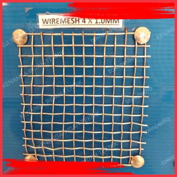 

(KENA) KAWAT WIREMESH STAINLESS 304 4 X 1,0MM X 10METER ( ANYAMAN LURUS )