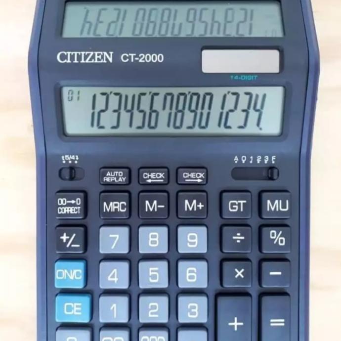 

kalkulator citizen ct 2000 14 digit kalkulator 2 layar