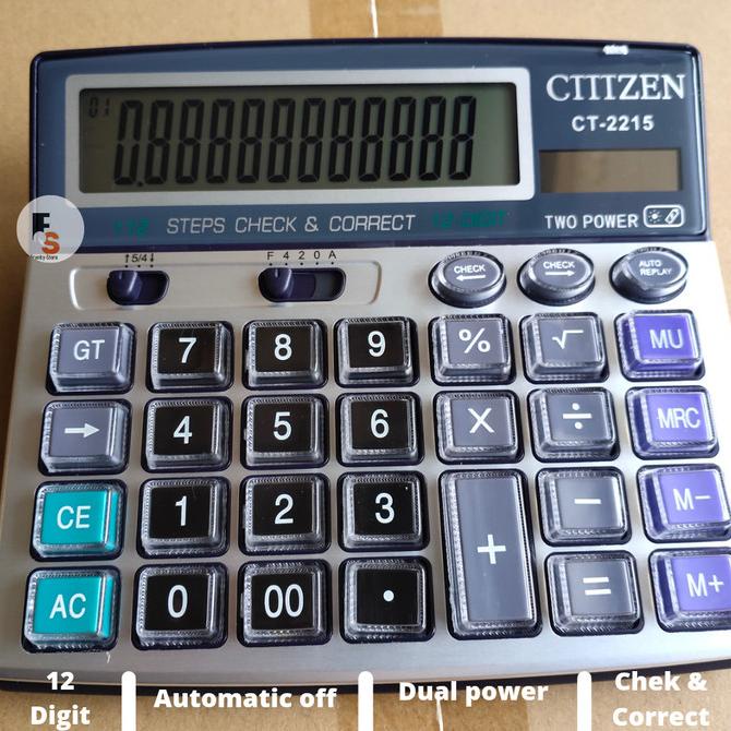 

Kalkulator Calculator Dagang 12 16 Digit Ukuran Layar Display Besar