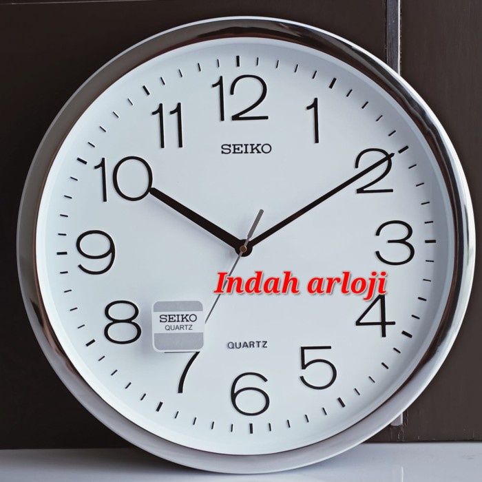 Konfli Jam Dinding 3631Chrome Stainless Ukuran 36Cm Polos Putih