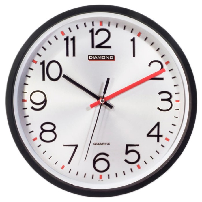 Jam Dinding Diamond 2711-14 - Black ( housekeeping.id)