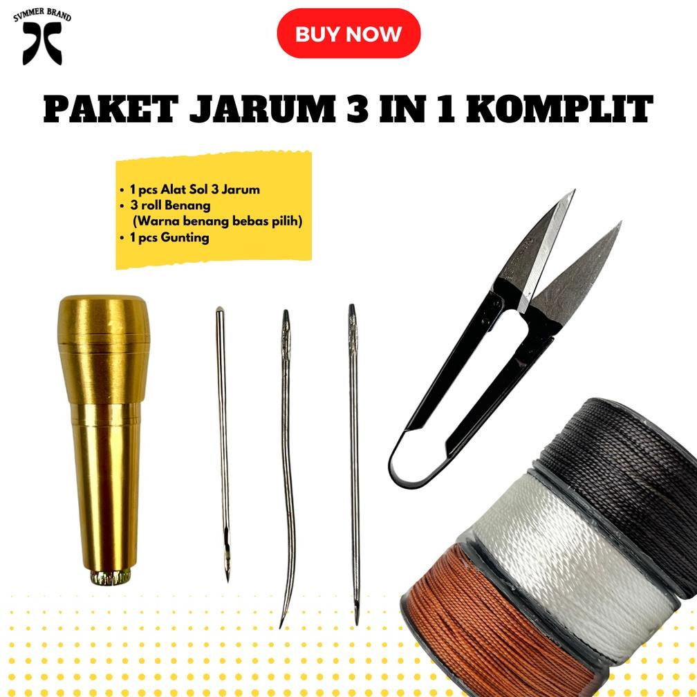 New - Jarum Sol Sepatu 3 in 1  Alat Jahit Sepatu / Alat Sol Sepatu Benang Sol Sepatu 