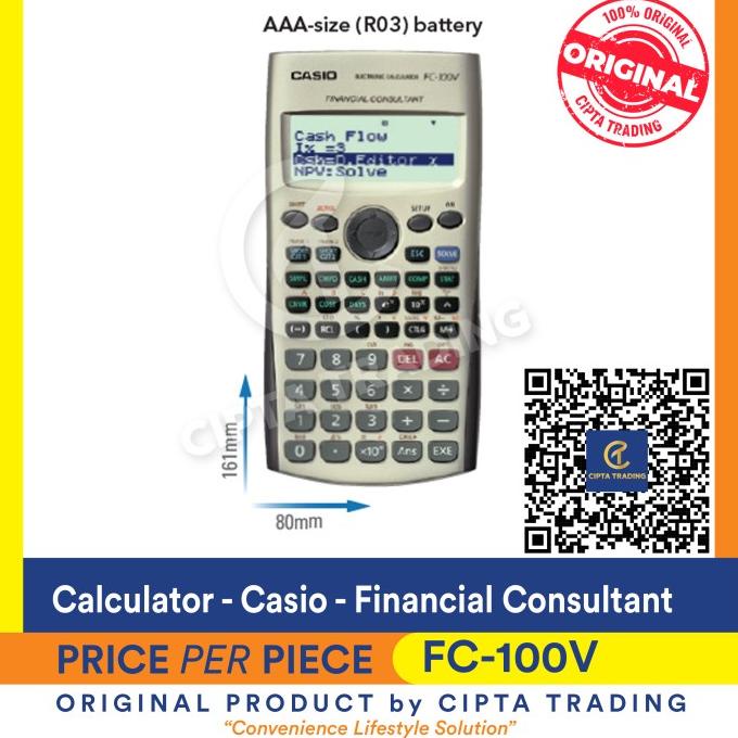 

Calculator - Casio - Financial Calculator FC-100V
