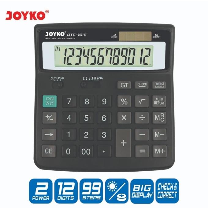 

Calculator Kalkulator Joyko DTC-1516 12 Digits Check Correct