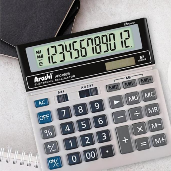 

Kalkulator Meja Arashi ARC 868 C Desktop Calculator 12 Digit