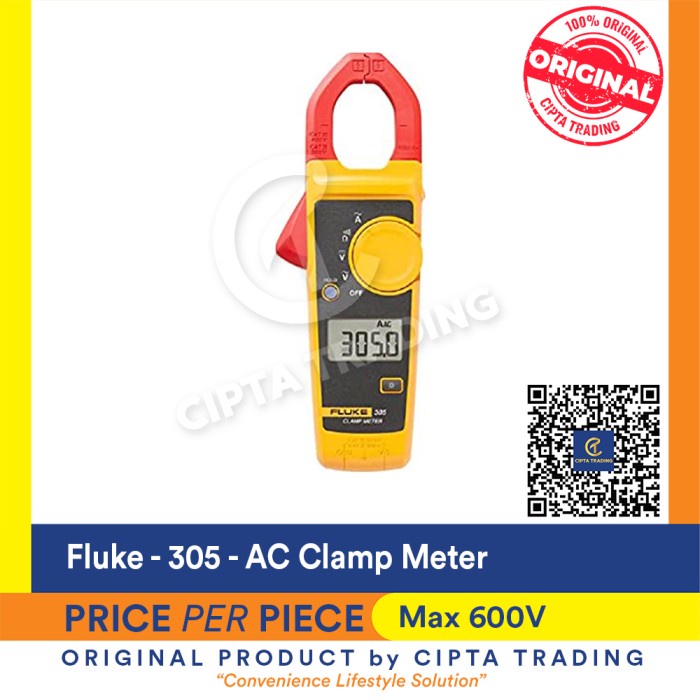 [Original] Clamp Meter - Fluke - Fluke 305 Ac Clamp Meter Berkualitas