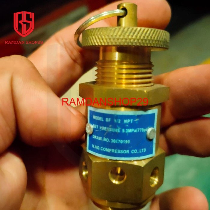 [Original] Safety Valve Kompresor Angin Screw Compresor 50 Bar Bisa Gojek