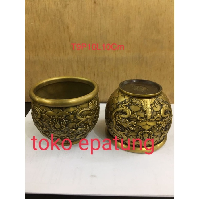 [Ori] Hio Lo / Hiolo Leluhur / Hiolo Co Sien - Kuningan China - Naga - 10 Cm Bisa Gojek
