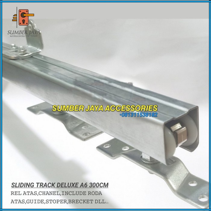 [Ori] Rel Pintu Sliding A6 300Cm / Rel Pintu Geser 1Set Complete Diskon
